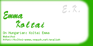 emma koltai business card